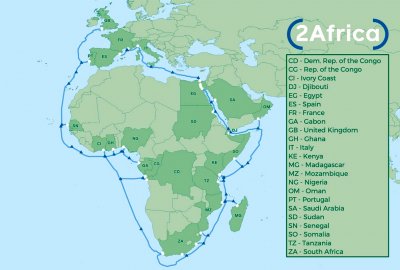 Osiem światowych koncernów telekomunikacyjnych ułoży podmorski światłowód wokół Afryki...