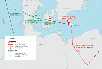 Gaz-System: przepływy gazu Baltic Pipe utrzymują się na poziomie powyżej 60 mln kWh na ...