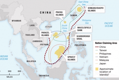 Chiny: Resort obrony potępił działania USA na Morzu Południowochińskim...