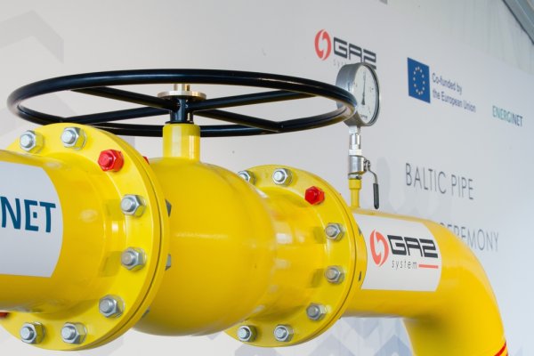 Gaz-System: w ciągu roku gazociągiem Baltic Pipe z Danii do Polski przepłynęło ponad 5,...