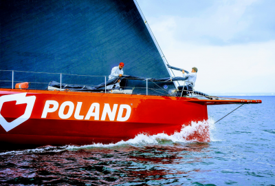 Jacht I love Poland uszkodzony 