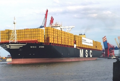 Kontenerowiec MSC Zoe w sztormie zgubił ponad 200 kontenerów