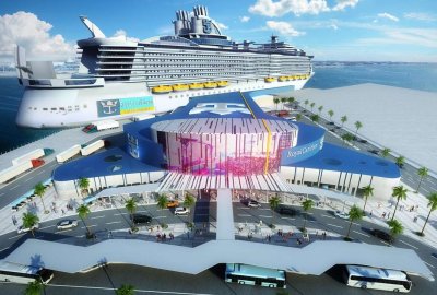 Wizualizacja nowego terminalu (Wiz.: Royal Caribbean Cruises)