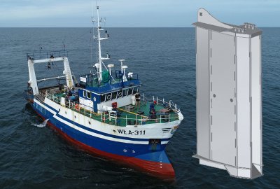 Analiza manewrowości trawlera rufowego typu B-280 z wykorzystaniem innowacyjnego steru ...