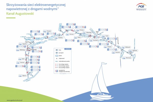 PGE Dystrybucja udostępniła mapy dla mazurskich żeglarzy