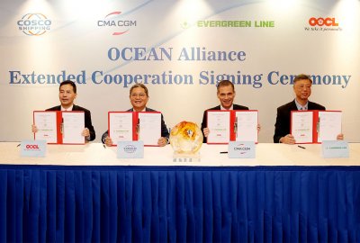 Kontenerowy sojusz żeglugowy Ocean Alliance ogłasza przedłużenie umowy o kolejnych pięć...