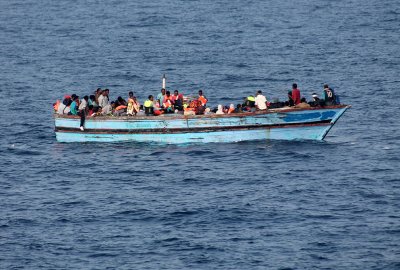Migranci na łodziach