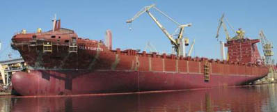 Wodowanie statku w Stoczni Szczecińskiej Nowa 7 marca