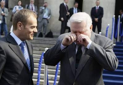 Donald Tusk i Lech Wałęsa
