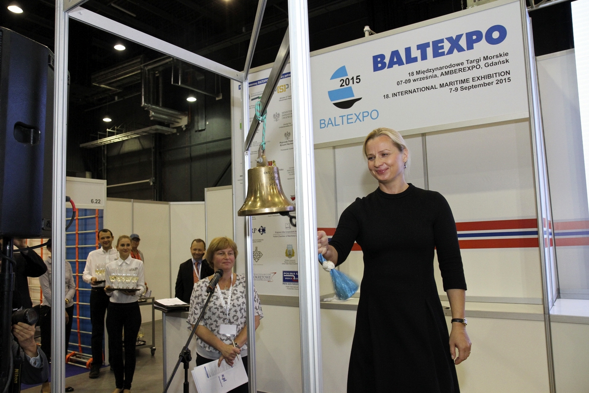 Minister Dorota Pyć otworzyła Baltexpo dźwiękiem okrętowego dzwonu 