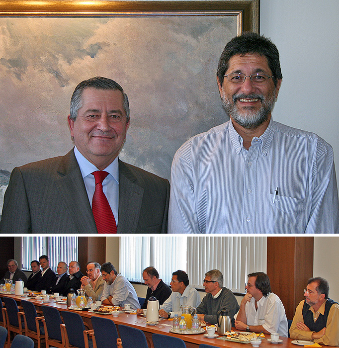 Od lewej ówczesny prezes Remontowej SA Piotr Soyka (obecnie przewodniczący Rady Nadzorczej) oraz prezes Petrobras José Sergio Gabrielli de Azevedo; poniżej delegacja koncernu Petrobras w Remontowej SA Od lewej ówczesny prezes ''Remontowej'' SA Piotr Soyka (obecnie przewodniczący rady nadzorczej) oraz prezes Petrobras José Sergio Gabrielli de Azevedo, poniżej delegacja koncernu Petrobras w ''Remontowej''