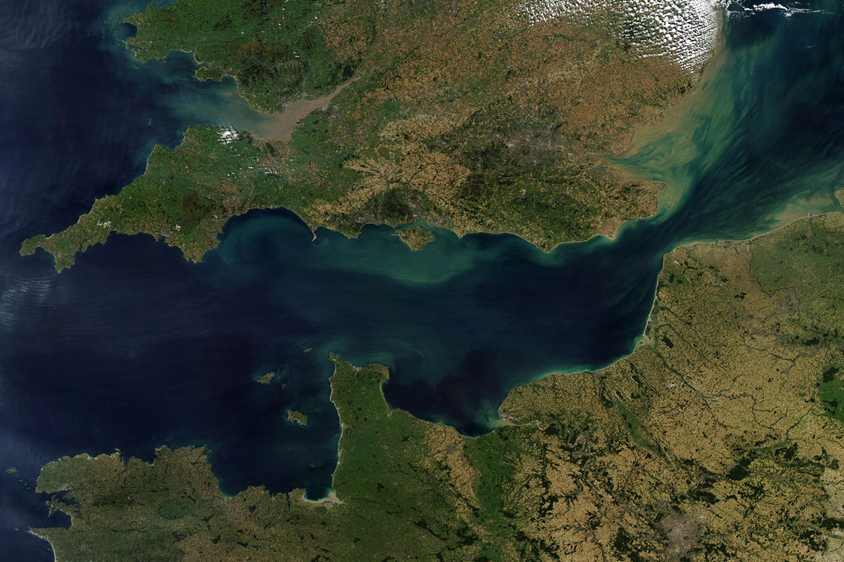 kanał La Manche zdjęcie satelitarne