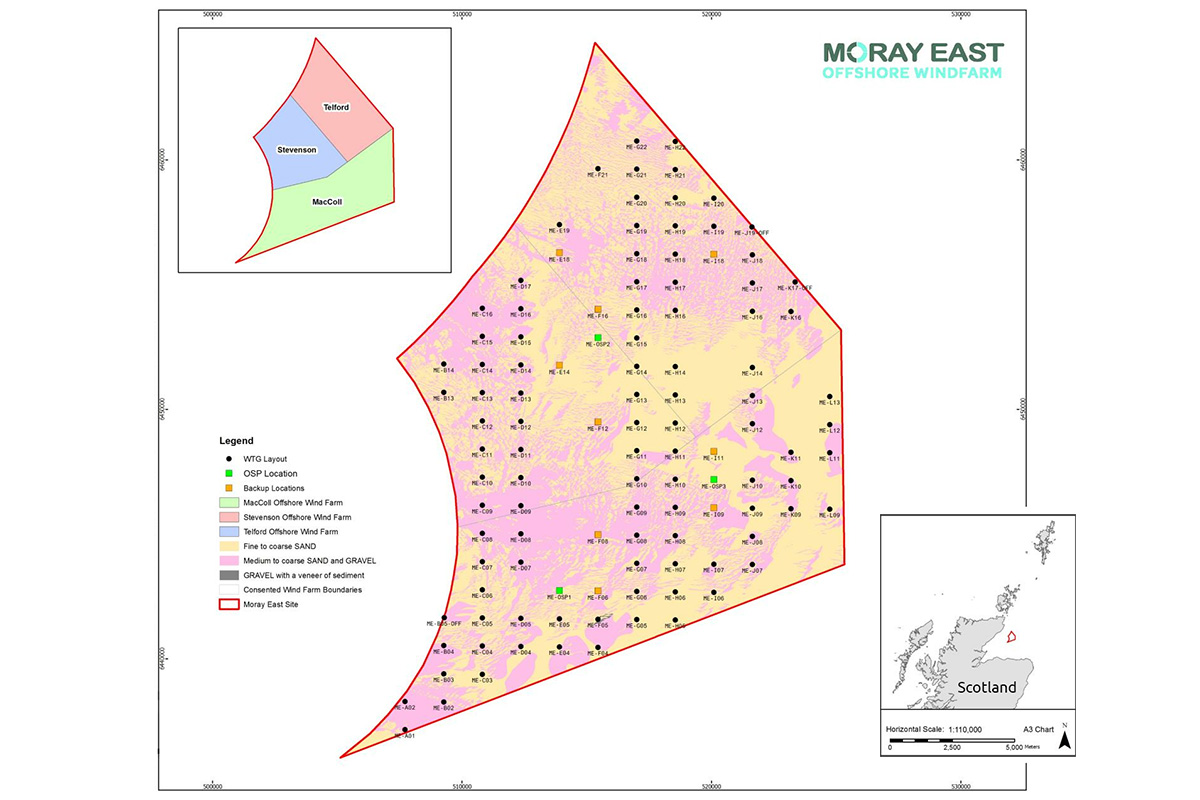 Położenie i rozplanowanie MFW Moray East