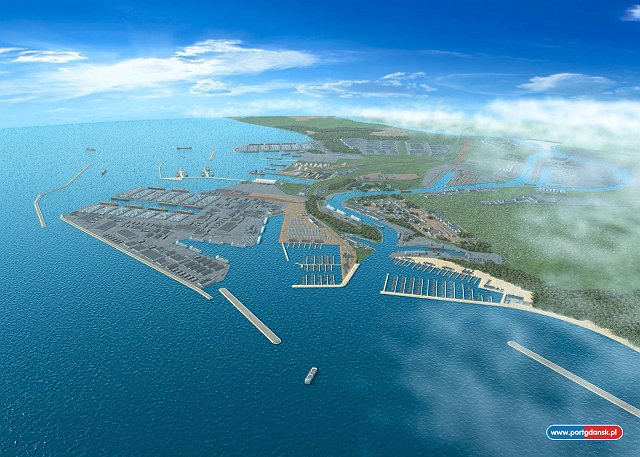 Wizualizacja idei rozwoju Portu Centralnego w Porcie Gdańsk