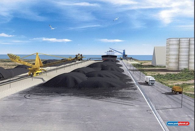 Wizualizacja Terminalu Masowego Grupy Sea-Invest w Porcie Zewnętrznym