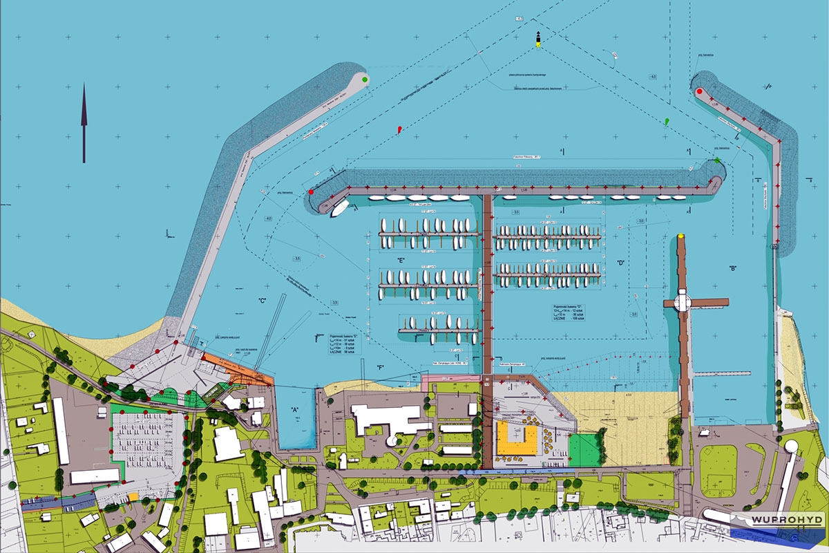 Planowany kształt portu w Pucku