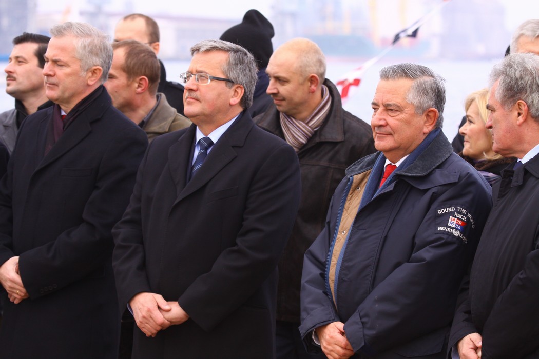 W Remontowej SA – prezydent RP Bronisław Komorowskiego i przewodniczący Rady Nadzorczej Remontowej SA Piotr Soyka 