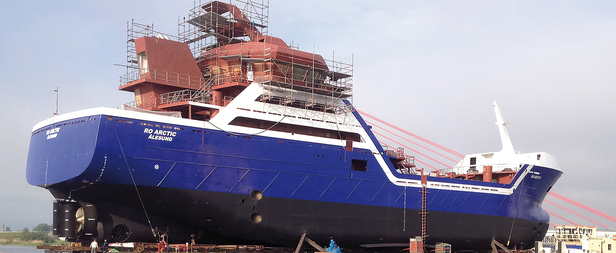 Wcześniej zbudowany w Marine Projects kadłub statku Ro Arctic