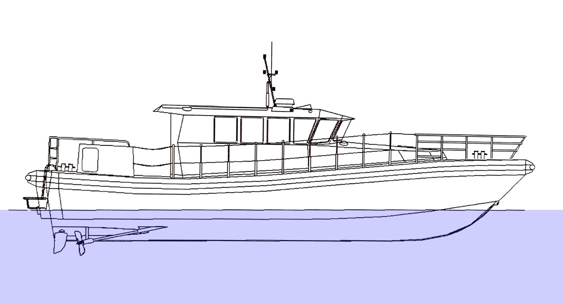 Sylwetka łodzi Portowiec