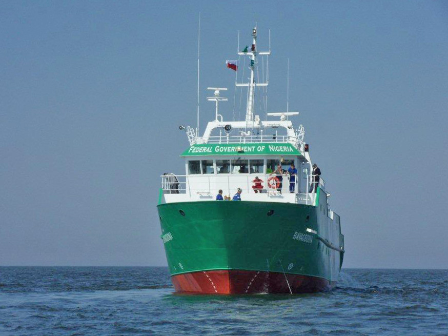 Bayagbona podczas prób morskich