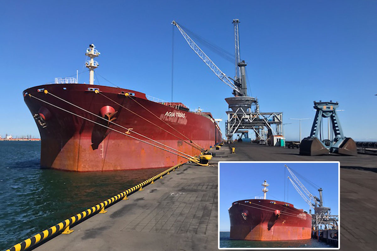 Agia Trias przy pirsie terminalu Sea-Invest (Port Północny Sp. z o.o.)