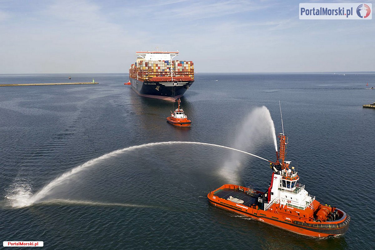 MSC Gülsün - wejście do Gdańska. Fot.: Marcin Koszałka