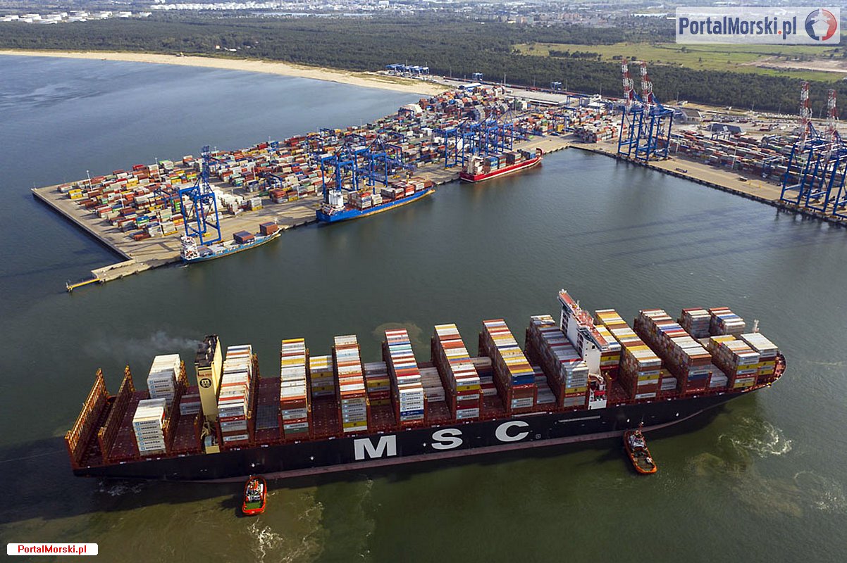 MSC Gülsün - wejście do Gdańska. Fot.: Marcin Koszałka