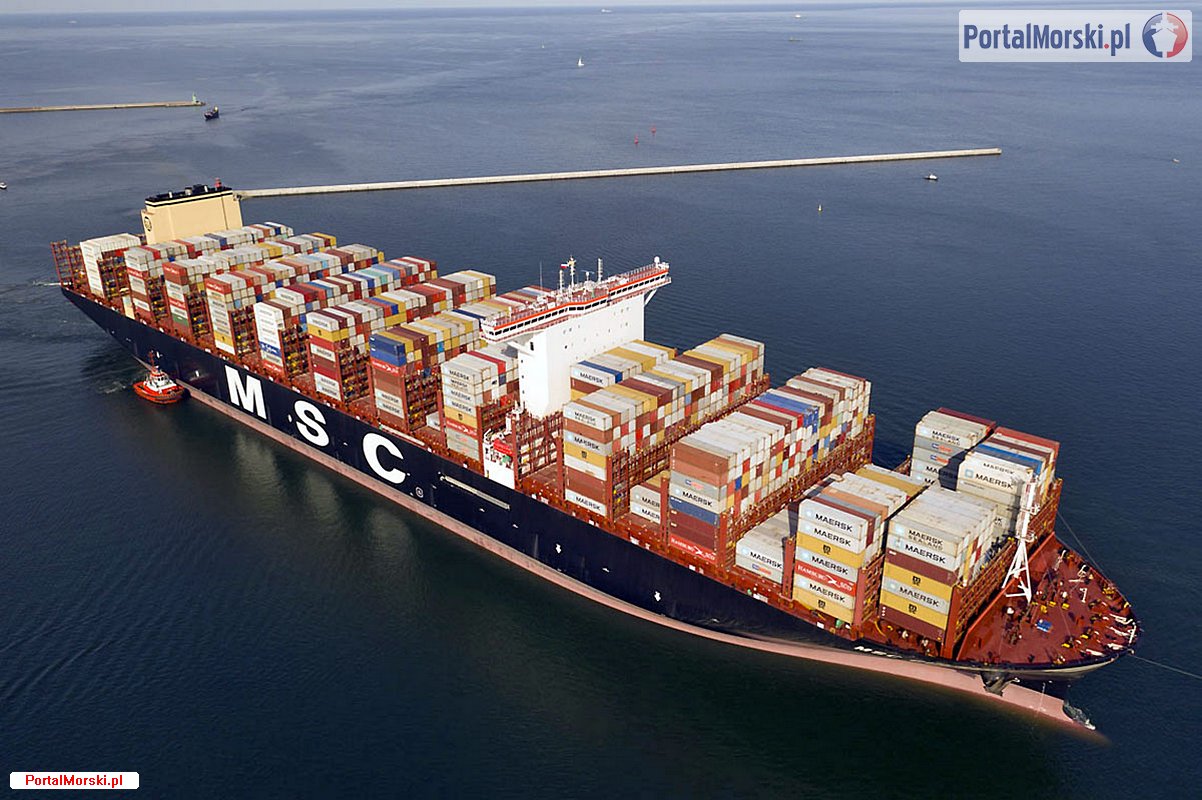MSC Gülsün - wejście do Gdańska. Fot.: Marcin Koszałka