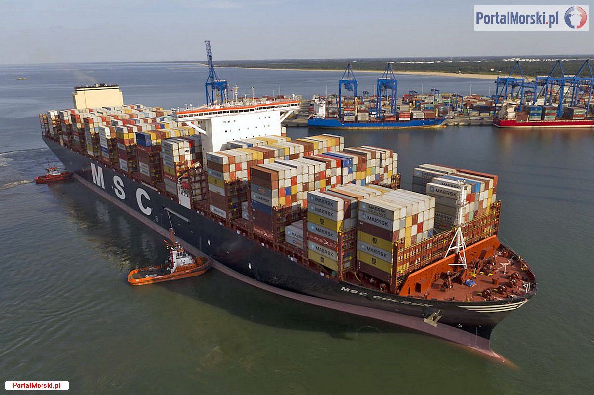 MSC Gülsün - wejście do Gdańska. Fot.: Marcin Koszałka