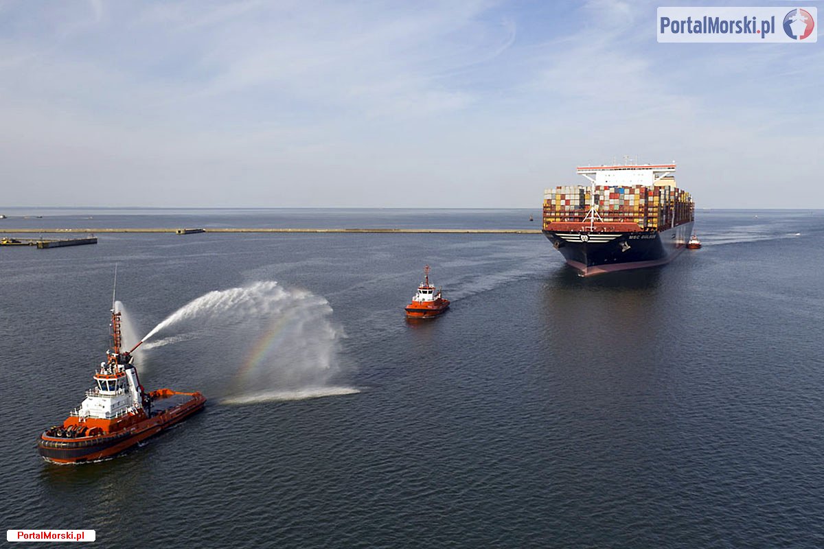 MSC Gülsün - wejście do Gdańska. Fot.: Marcin Koszałka
