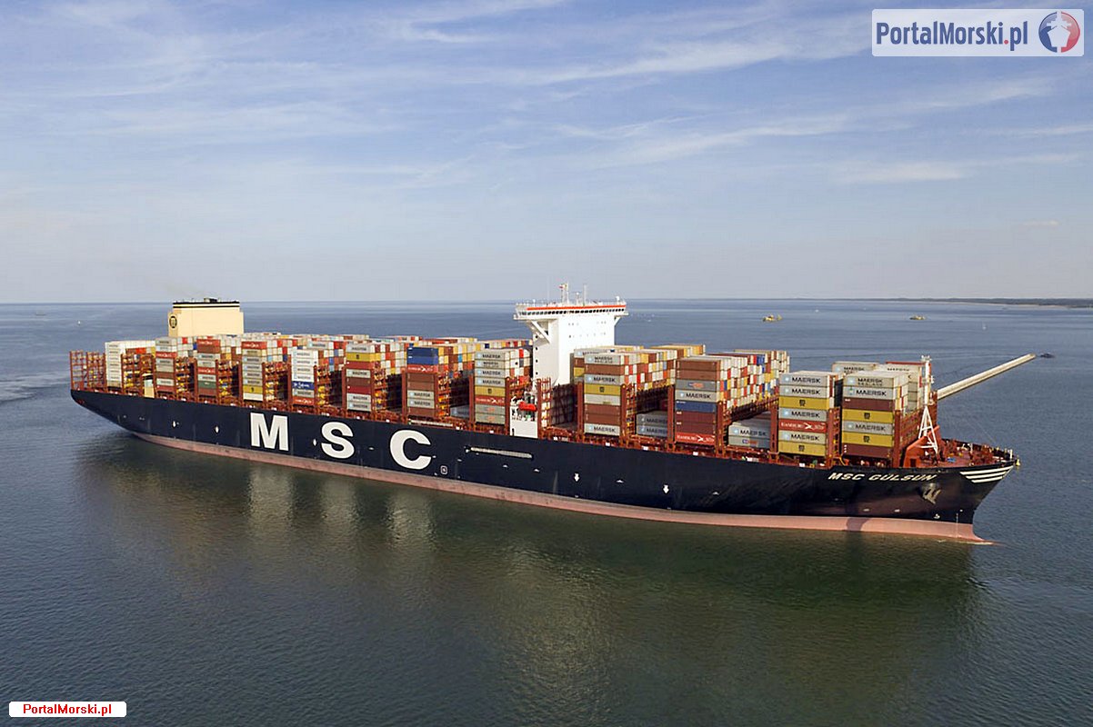 MSC Gülsün - wejście do Gdańska. Fot.: Marcin Koszałka