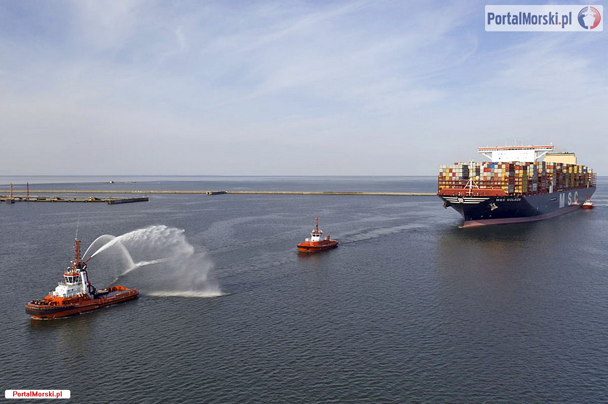 MSC Gülsün - wejście do Gdańska. Fot.: Marcin Koszałka