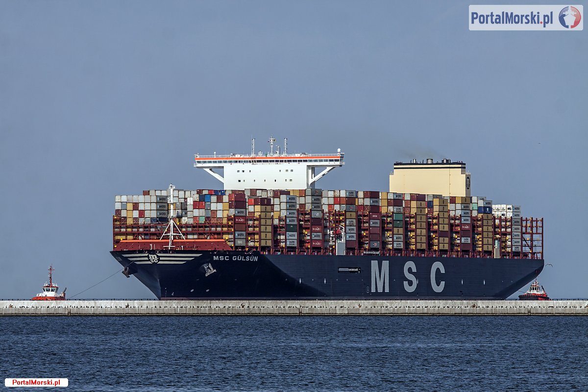 MSC Gülsün - wejście do Gdańska. Fot.: Piotr B. Stareńczak