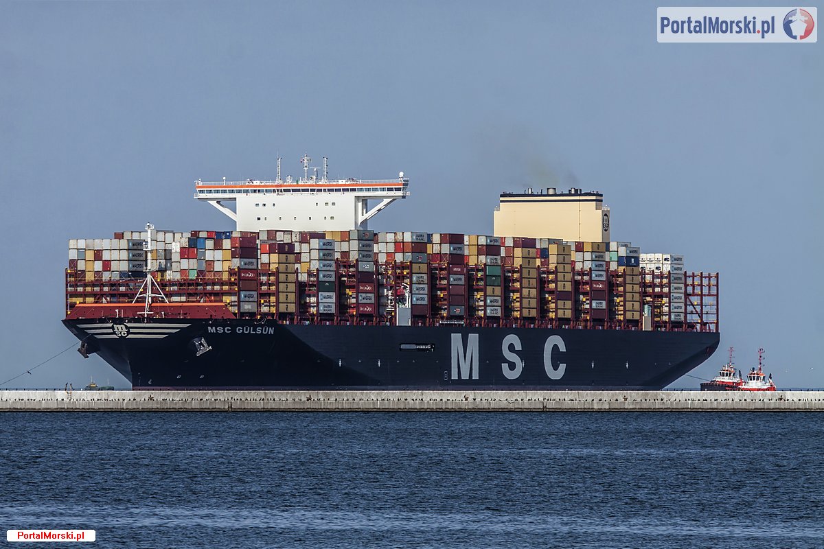 MSC Gülsün - wejście do Gdańska. Fot.: Piotr B. Stareńczak