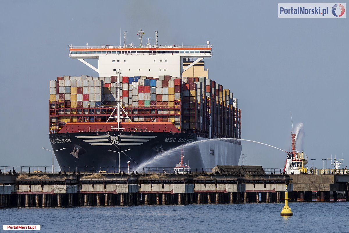 MSC Gülsün - wejście do Gdańska. Fot.: Piotr B. Stareńczak