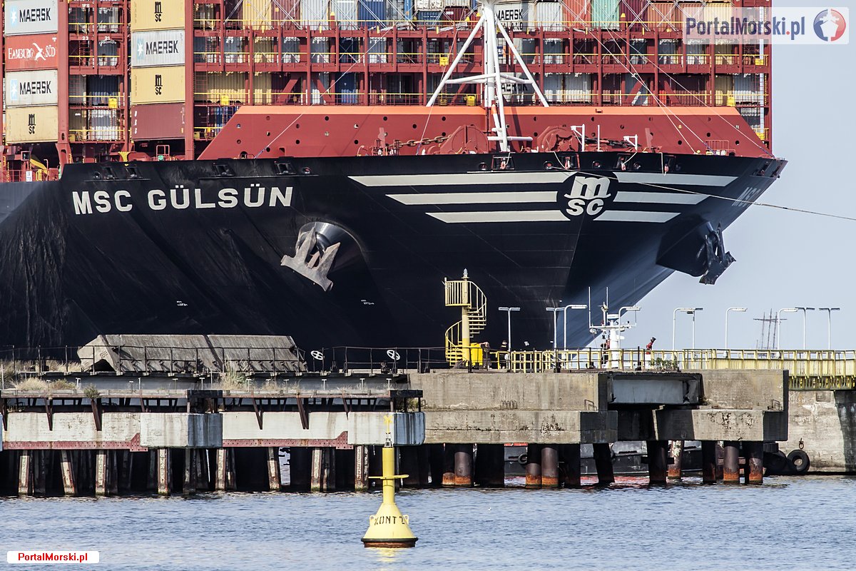 MSC Gülsün - wejście do Gdańska. Fot.: Piotr B. Stareńczak