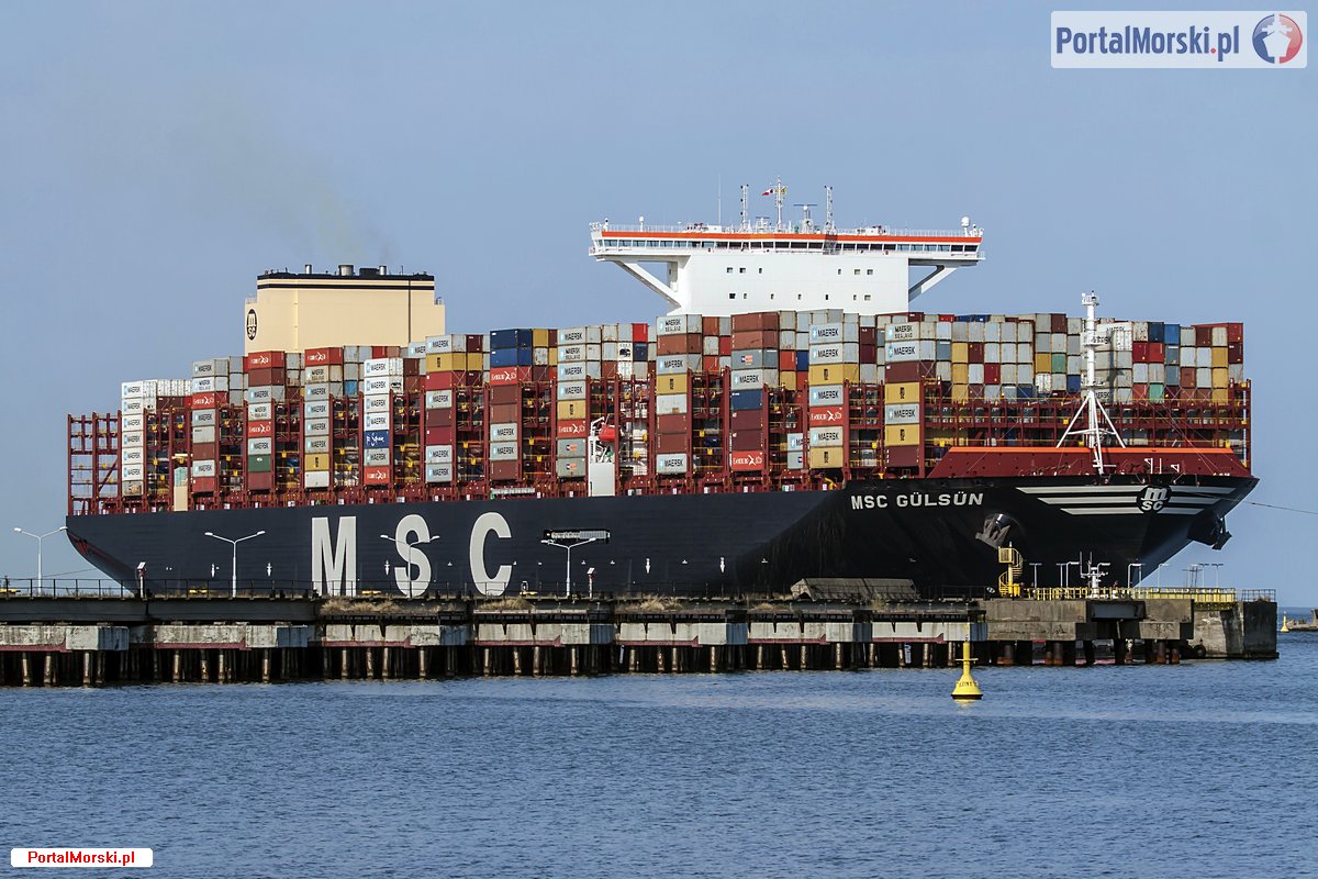 MSC Gülsün - wejście do Gdańska. Fot.: Piotr B. Stareńczak
