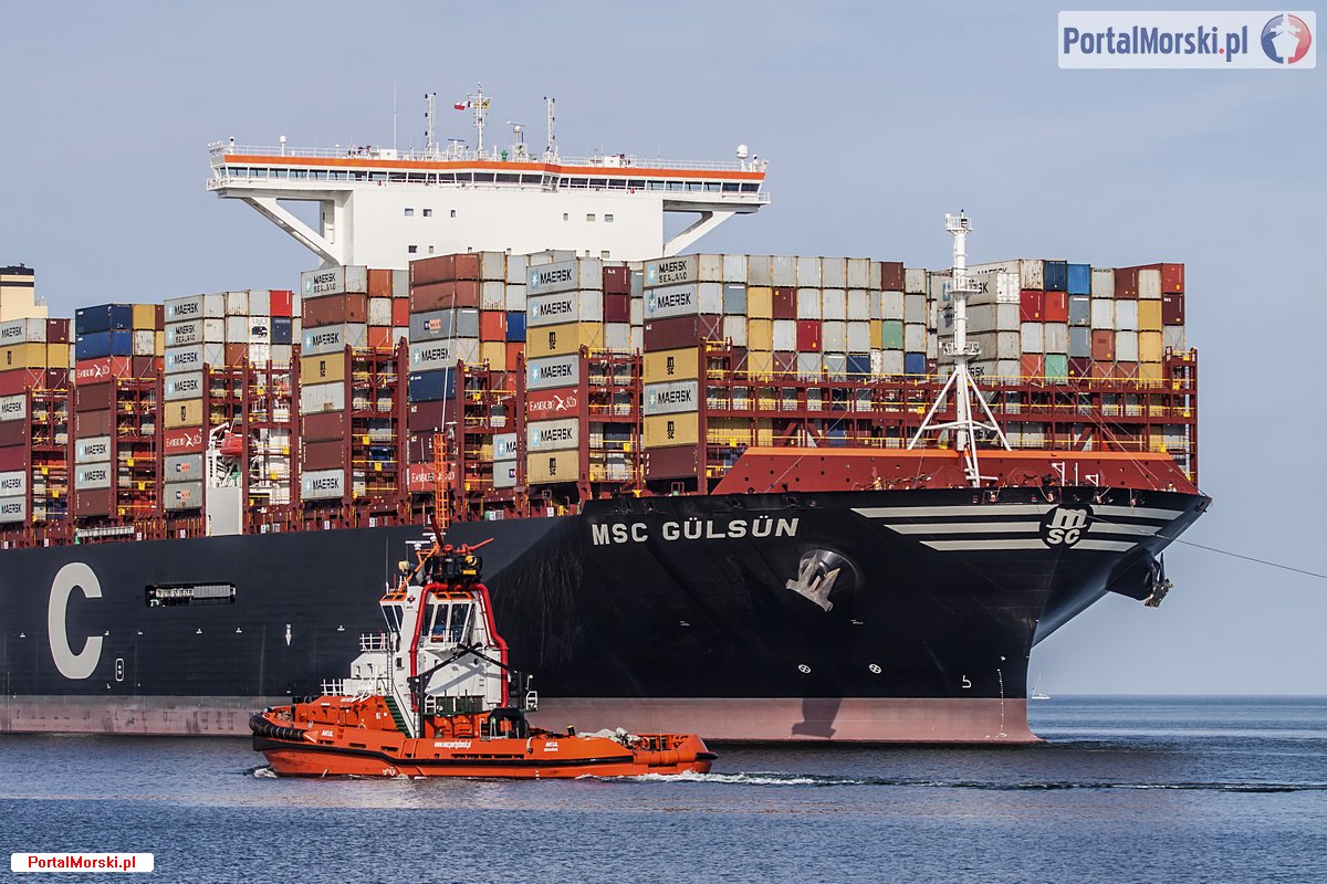 MSC Gülsün - wejście do Gdańska. Fot.: Piotr B. Stareńczak