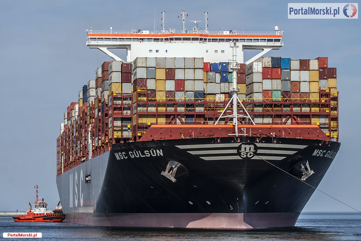 MSC Gülsün - wejście do Gdańska. Fot.: Piotr B. Stareńczak