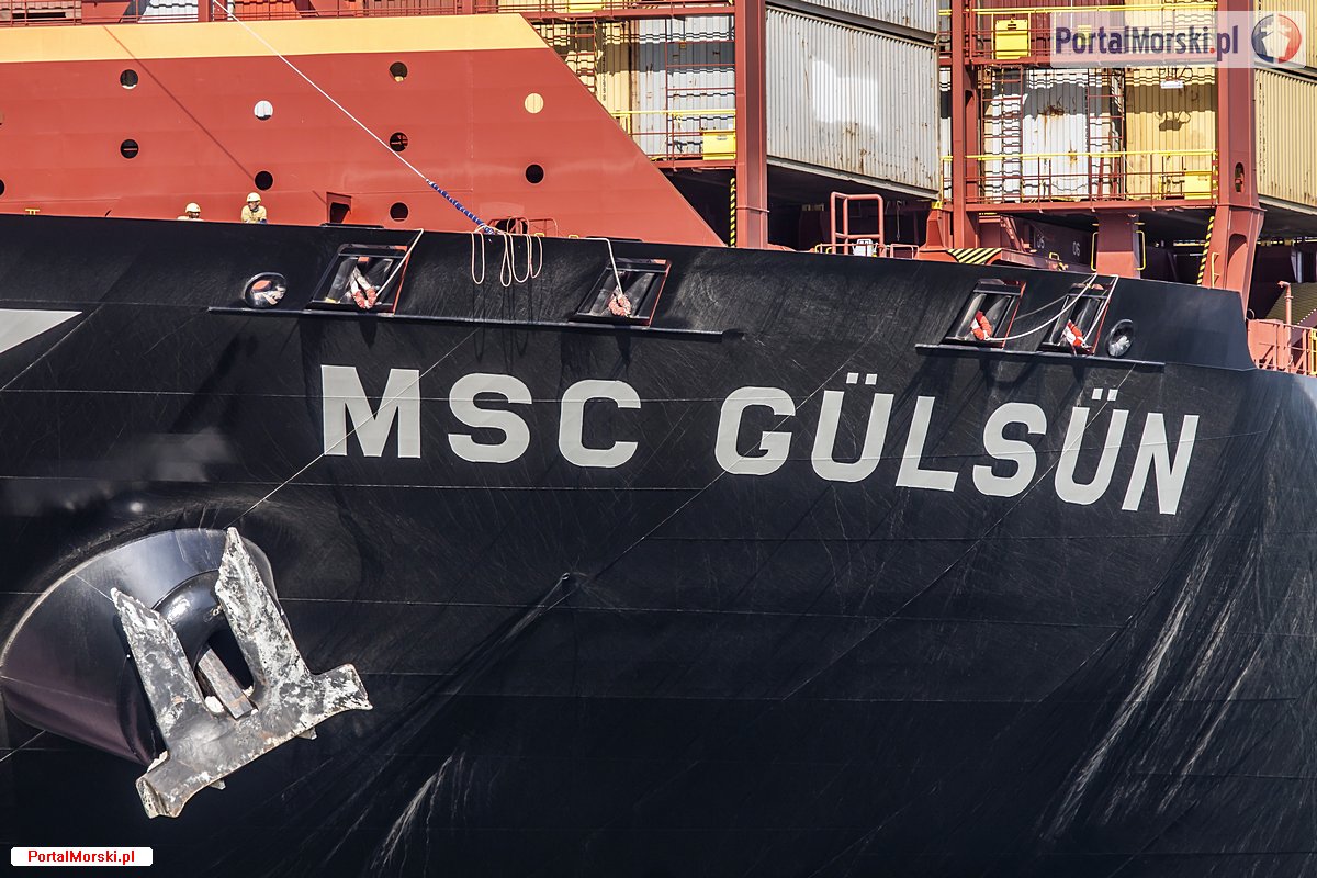 MSC Gülsün - wejście do Gdańska. Fot.: Piotr B. Stareńczak
