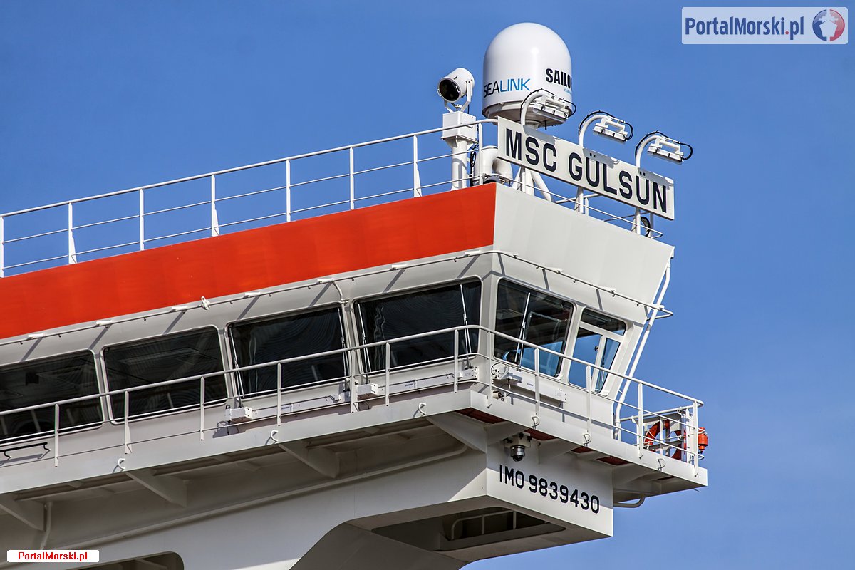 MSC Gülsün - wejście do Gdańska. Fot.: Piotr B. Stareńczak
