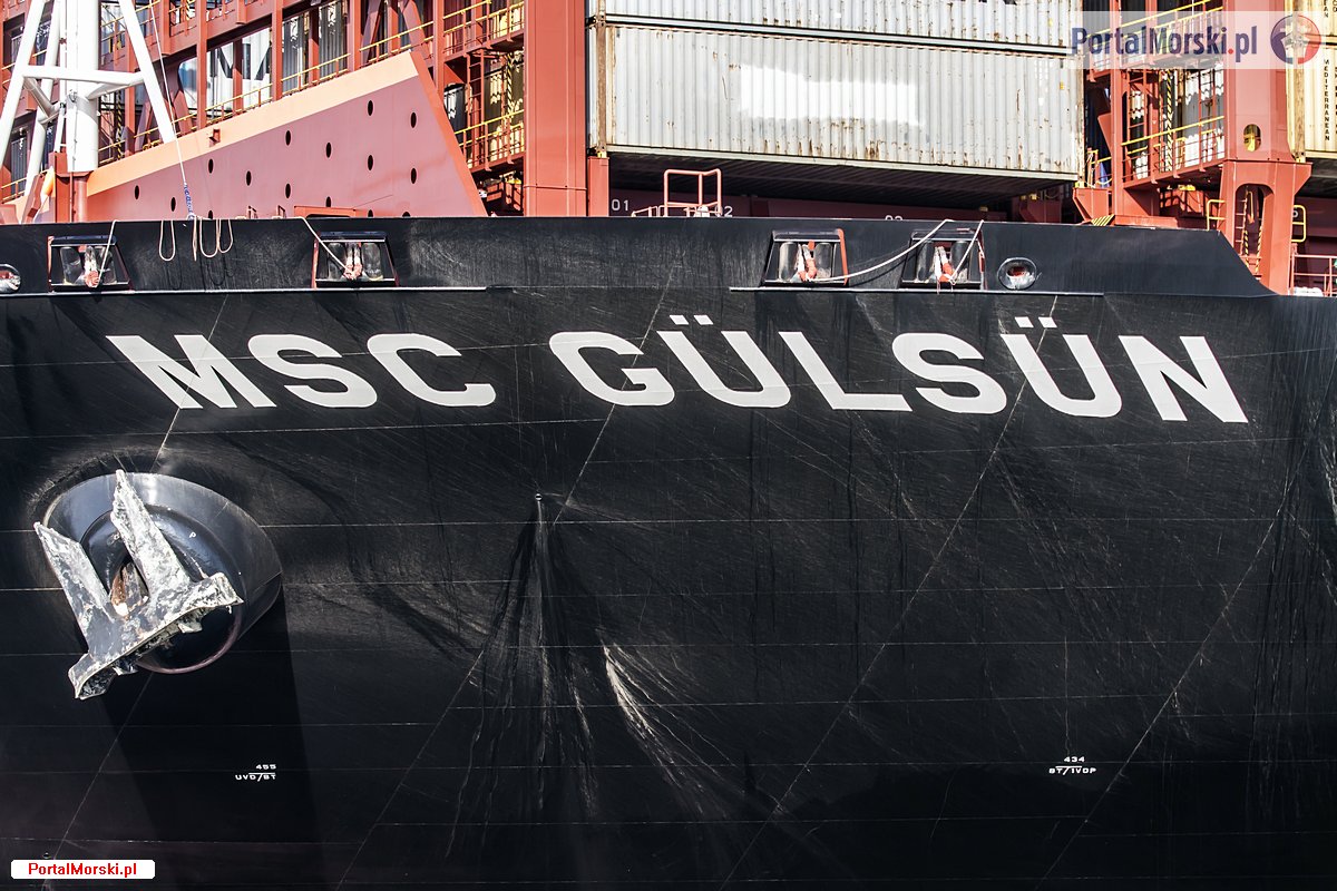 MSC Gülsün - wejście do Gdańska. Fot.: Piotr B. Stareńczak