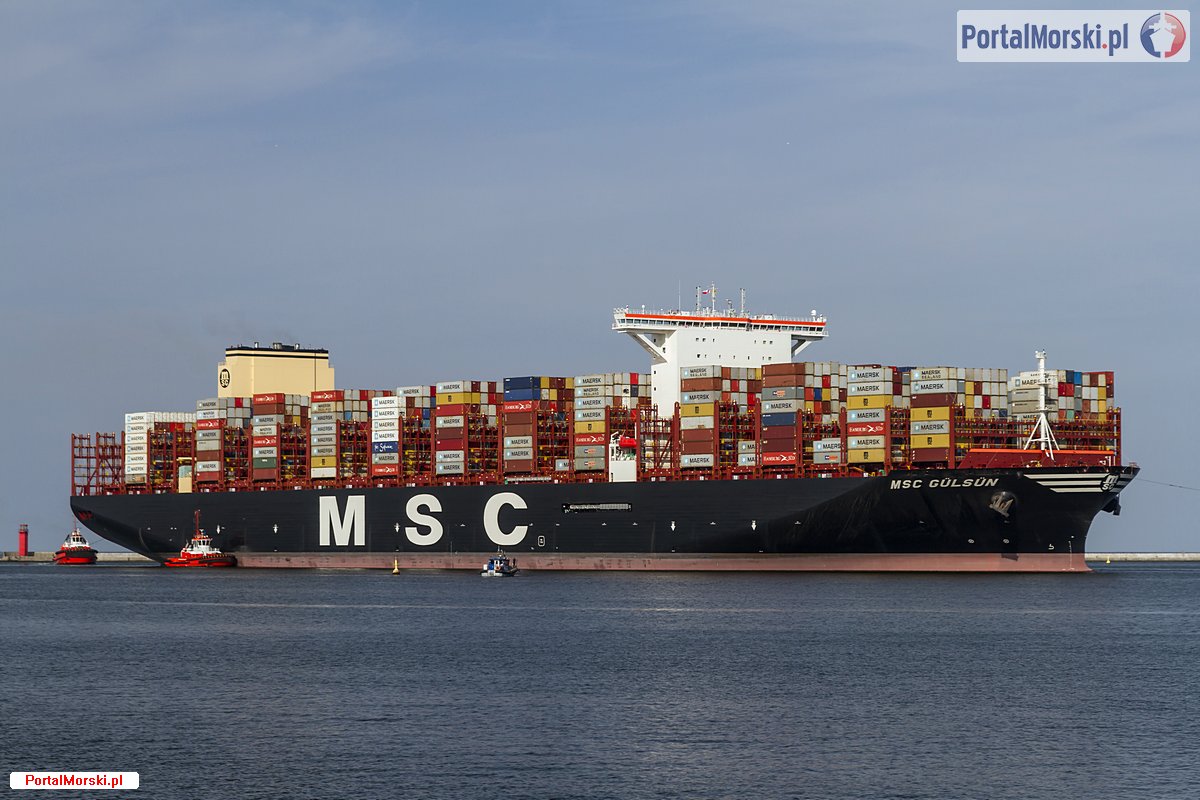 MSC Gülsün - wejście do Gdańska. Fot.: Piotr B. Stareńczak