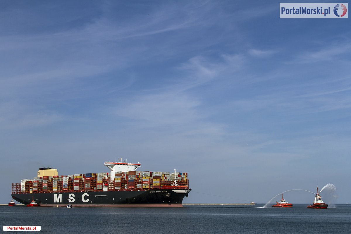 MSC Gülsün - wejście do Gdańska. Fot.: Piotr B. Stareńczak