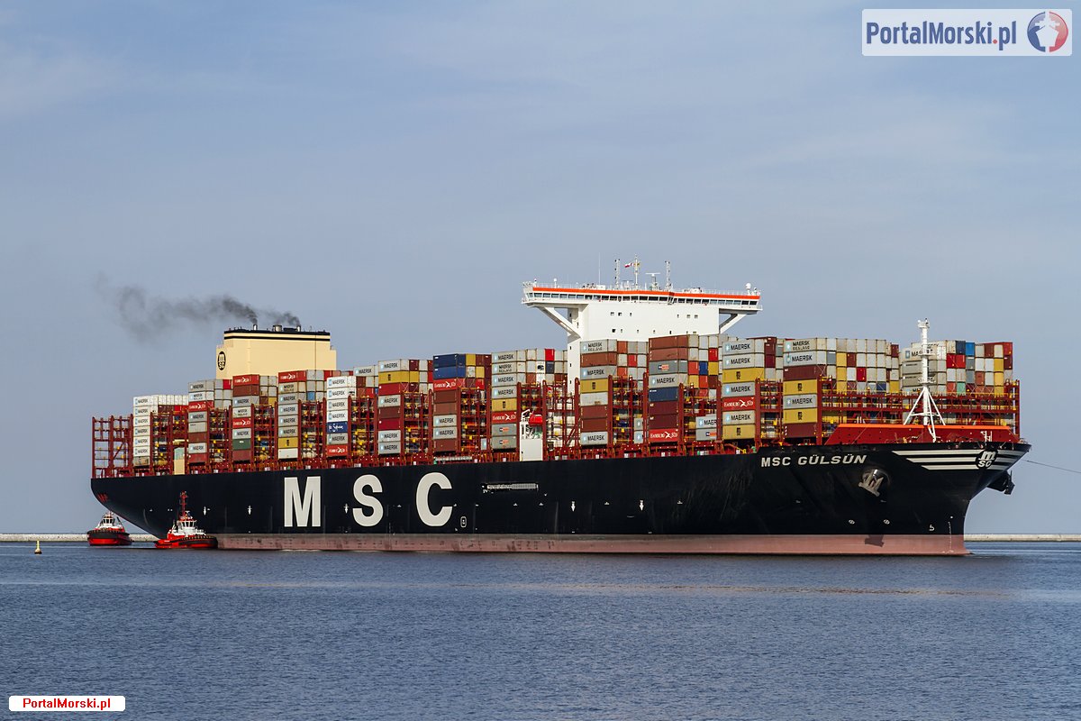 MSC Gülsün - wejście do Gdańska. Fot.: Piotr B. Stareńczak