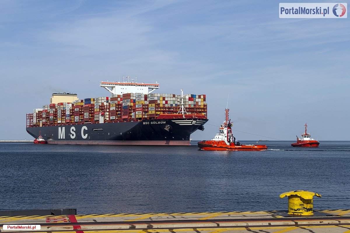 MSC Gülsün - wejście do Gdańska. Fot.: Piotr B. Stareńczak