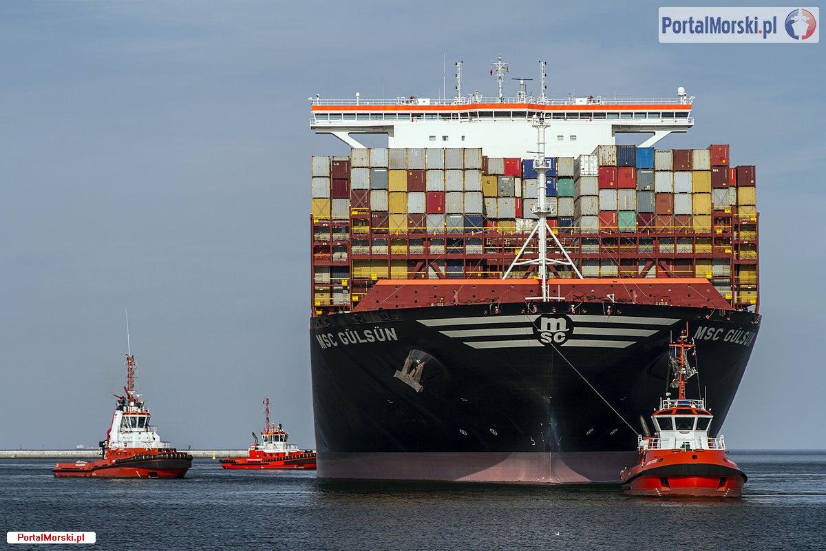 MSC Gülsün - wejście do Gdańska. Fot.: Piotr B. Stareńczak