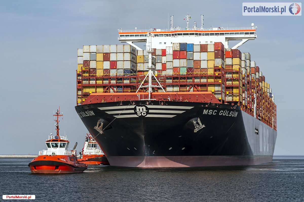 MSC Gülsün - wejście do Gdańska. Fot.: Piotr B. Stareńczak