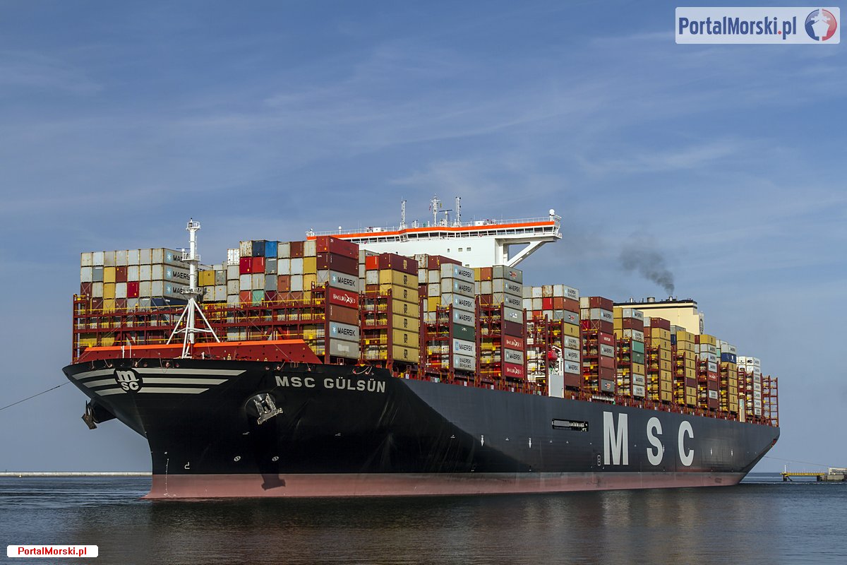 MSC Gülsün - wejście do Gdańska. Fot.: Piotr B. Stareńczak