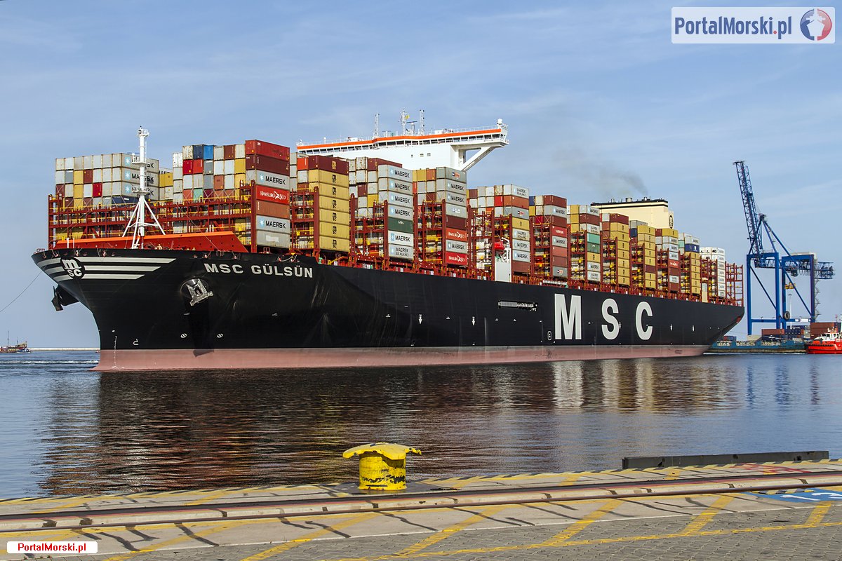 MSC Gülsün - wejście do Gdańska. Fot.: Piotr B. Stareńczak